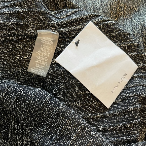 NWT Calvin Klein Black/Metallic Gold Knit Dress - Picture 10 of 10